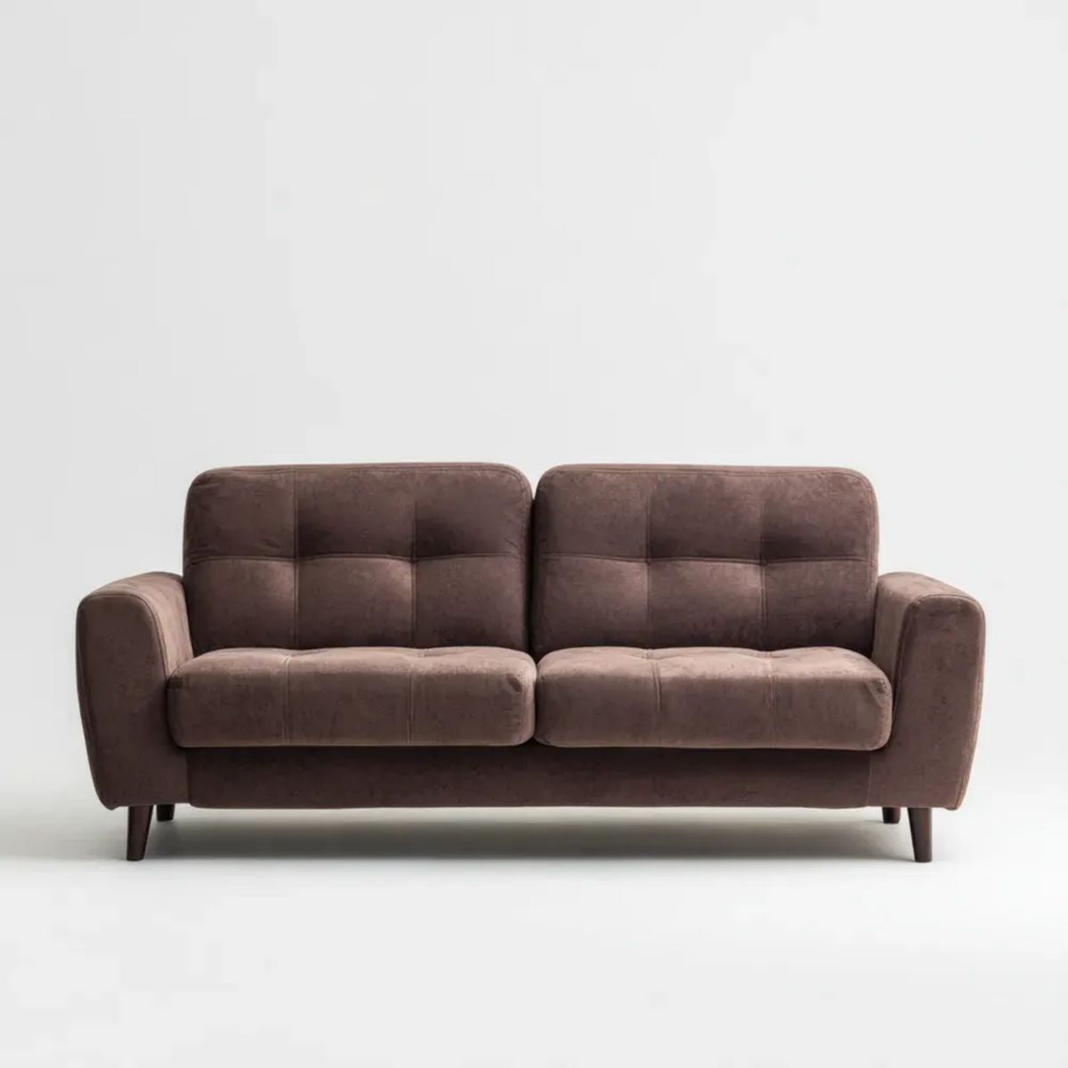 Brązowa sofa dwuosobowa z mikrofibry 180 x 85 x 85 cm